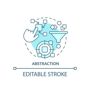 Abstraction turquoise concept icon Stockillustratie