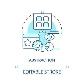 Abstraction turquoise concept icon 스톡 일러스트