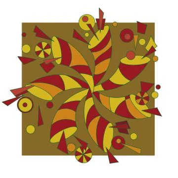 Abstraction vane cornucopia geometric pattern Illustrazione stock