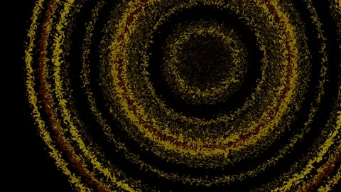Abstraction VJ Loop Yellow Circles Background  4K Stock Footage 207825233