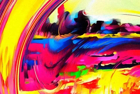 Abstraction for wall poster print decor. Can be framed as art. Unusual templa Stock Illustration