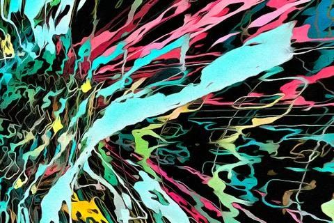 Abstraction for wall poster print decor. Can be framed as art. Unusual templa Stock Illustration