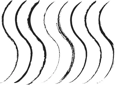Abstraction of wavy lines on a white background. Stock Illustration