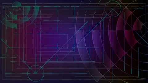 Abstraction.Intersecting lines and waves.Hacking a computer system. Stock Illustration