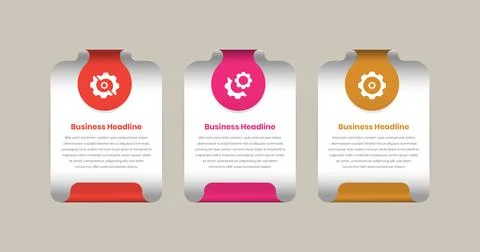 Abstractly designed minimalist infographic presentation template with fold .. 스톡 일러스트