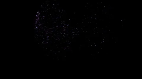Abstractly vortex flow of neon particles on black background. Animation. Magical Stock Footage 125018242