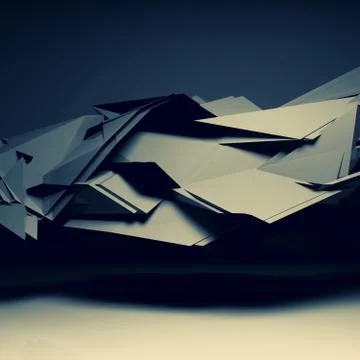 Abstractr polygonal structure, 3 d render Illustrazione stock