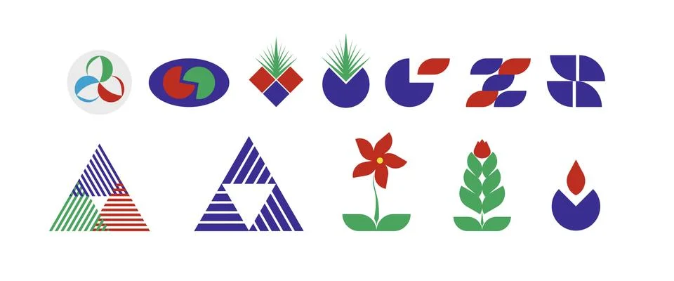 Abstracts logos elements Illustrazione stock