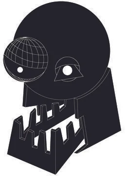 Abstrakt Skull Black Stock Illustration