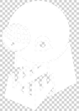 Abstrakt Skull White Stock Illustration