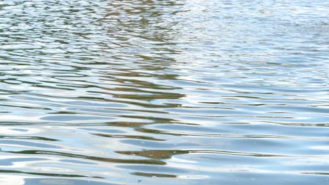Abstrakt Water Surface reflecting Sunlight and blue Sky Stock Footage 155710272