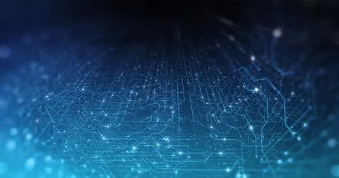 Abstrat Circuit board. Electronic computer hardware technology. Illustrazione stock