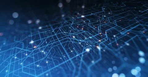 Abstrat Circuit board. Electronic computer hardware technology. Stock Illustration