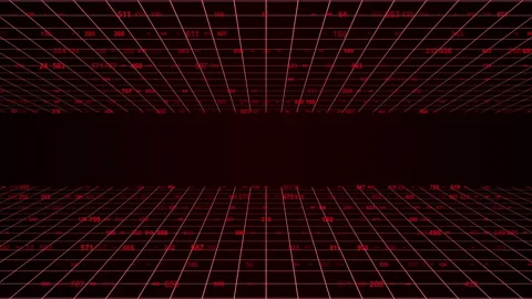 Abstrct Wave Grid Tech with Number Video Animated Background Stock Footage 340191262