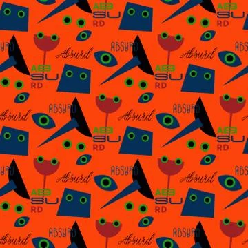 Absurd concept seamless pattern Stock Illustration