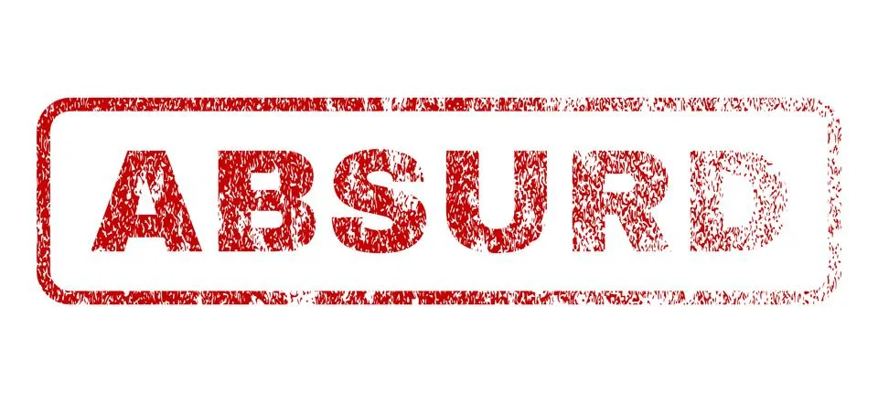Absurd Rubber Stamp Stock Illustration