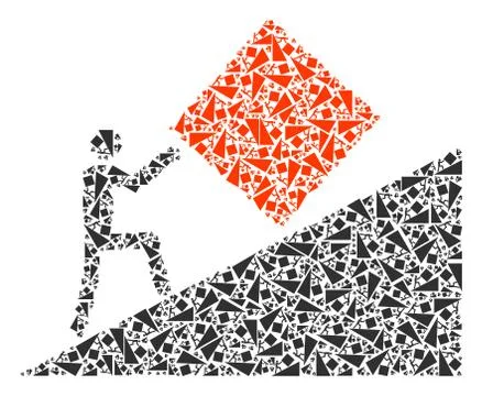 Absurd Work Vector Mosaic of Self Recursion Icons Stock Illustration