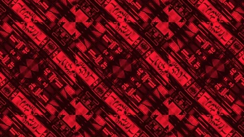 Abtract pattern red and black seamless smooth sequence fractal 4k 0000004 库存影片 121438607