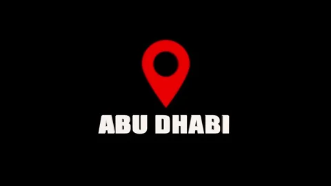 Abu Dhabi 3D Location Pin Navigation Animation Stock-Footage 320960077