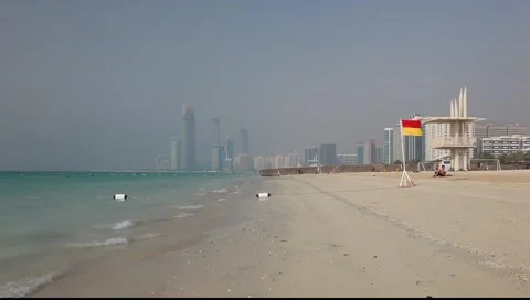 Abu Dhabi beach Stock Footage 6530522