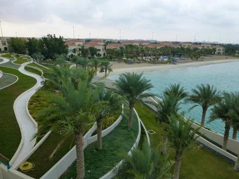 Abu Dhabi  Beach view Stock Photos