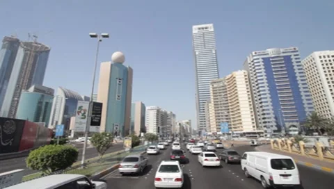 Abu Dhabi City Stock Footage
