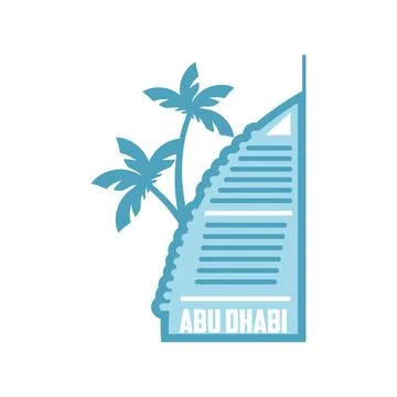 Abu dhabi city stamp vector design Ilustración de archivo