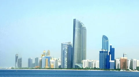 Abu Dhabi cityscape Stock Footage 68680989