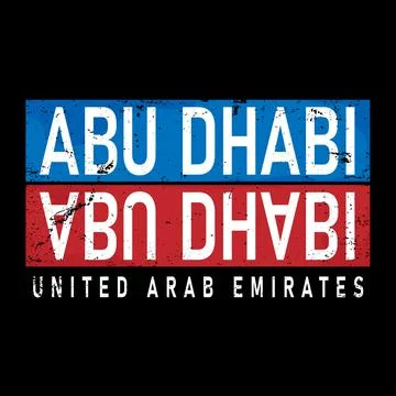 Abu Dhabi. Colorfull typography text banner. Word abu dhabi vector design Stock Illustration