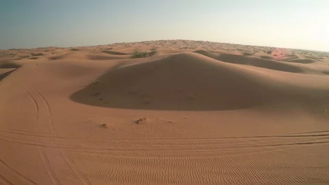 Abu Dhabi desert sand wave with sunset Stock Footage 128933791
