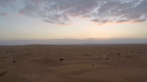 Abu Dhabi desert sand wave with sunset Stock Footage 128937528