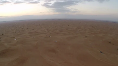 Abu Dhabi desert sand wave with sunset Stock Footage 128938083
