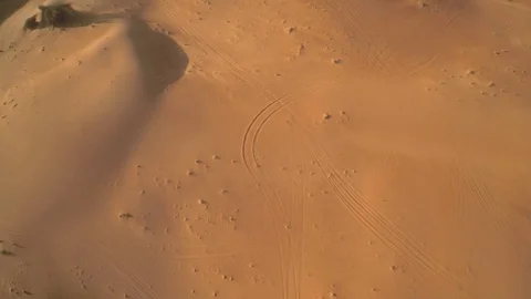 Abu Dhabi desert sand wave with sunset Stock Footage 128938575