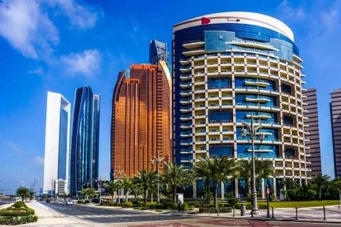 Abu Dhabi Highrises Foto stock