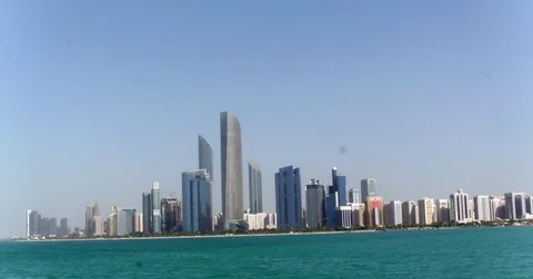 Abu Dhabi panoramic skyline Stock Footage 83302679