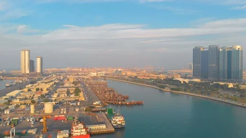 Abu Dhabi Port View Stock Footage 108305097