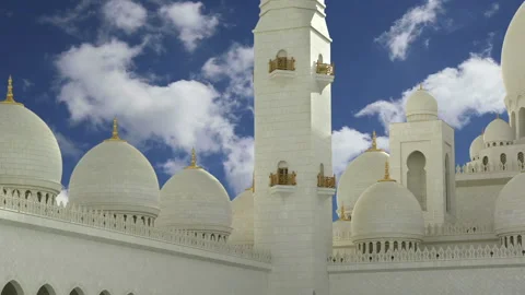 Abu Dhabi Sheikh Zayed White Mosque Video stock 89600299