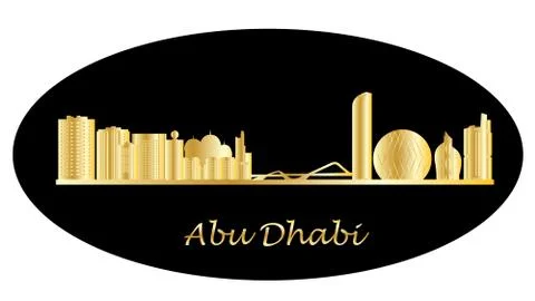 Abu dhabi skyline Ilustración de archivo