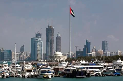 Abu dhabi skyline Foto stock