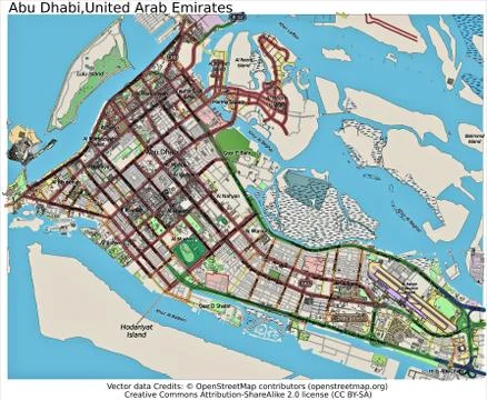 Abu Dhabi state location map Stock Illustration