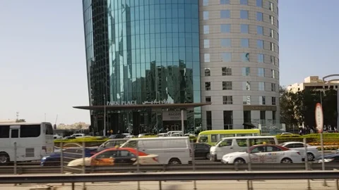 Abu Dhabi street and traffic Stock Footage 128649440