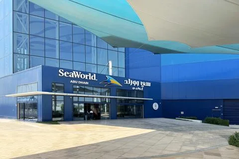 Abu Dhabi, UAE - 10 May 2025. SeaWorld Abu Dhabi is a stunning marine park with 스톡 사진