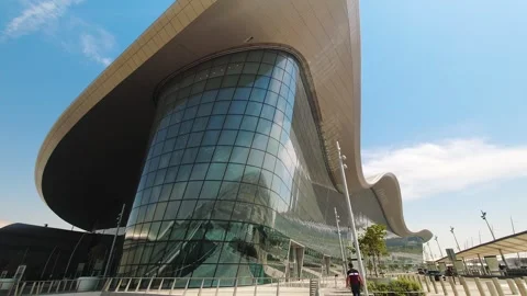 Abu Dhabi, UAE - 11th may, 2024: time lapse beautiful exterior of new Zayed.. Stock-Footage 276147315