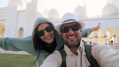 Abu dhabi, UAE - 16th april - 2025: Portrait smiley young happy caucasian c.. Vídeos de archivo 324954895