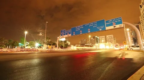 ABU DHABI, UAE. Busy road scene. Timelapse. Stock Footage 41711663