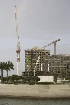 Abu Dhabi. UAE - march 18, 2024: New construction site in Abu Dhabi. Stock Photos