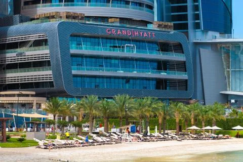 Abu Dhabi, UAE - March 30. 2019. The Grand Hyatt hotel Stock Photos