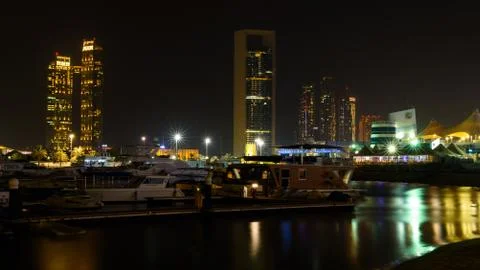 Abu Dhabi, UAE, A view showing parts of the city skyline Stock Photos