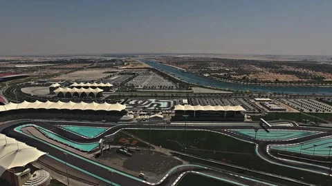 Abu Dhabi Yas Marina race track Stock Footage 74340194