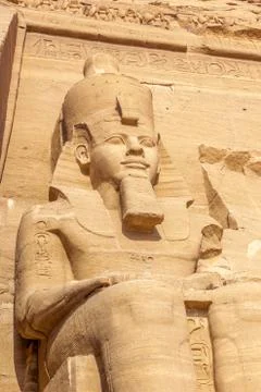 Abu Simbel colossus Foto stock